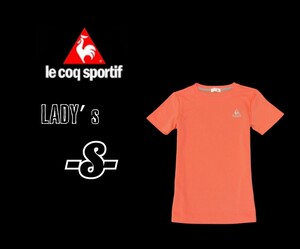 レディースS◇le coq sportif◇半袖プラクティスシャツ オレンジ