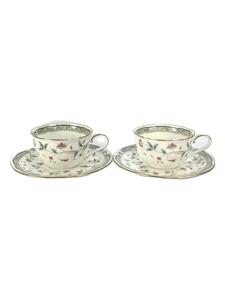 Noritake◆カップ&ソーサー/2客セット/WHT/4409/箱無し