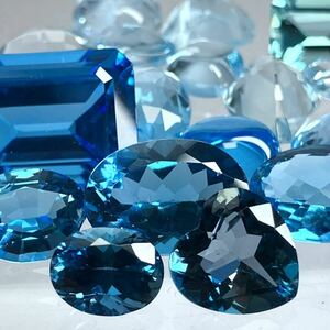 ≪天然ブルートパーズおまとめ102.5ct≫sルース 裸石 ジュエリー ブルートパーズ jewelry blue topaz ②