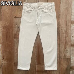 SIVIGLIA DENIM シビリア テーパード ホワイト デニム パンツ 30 ストラスブルゴ取扱