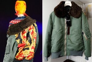 21W 未使用 超美品 ジュンヤワタナベ×ヴェルサーチ JUNYA×VERSACE メンズ シルク混 ボンバーブルゾン コート フライト ジャケット 4149