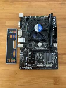 【中古動作品】マザーボード：GIGABYTE GA-H81M-D3V-JP CPU：intel i3 4130　メモリ：4GB　リアパネル CPUファン 5点セット