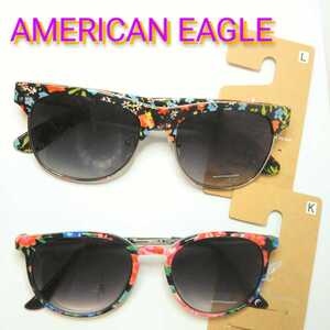 【アメリカンイーグル/AMERICAN EAGLE】サングラス(K/L)2個セット/普通サイズ&小さめサイズ,花柄フレーム/親子でもお使い頂けます♪