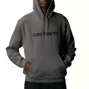 【新品本物 EU購入】Carhartt WIP カーハート■ HOODED SWEATSHIRT ■ Dグレー / XL ■ロゴ パーカー フーデッドスウェットシャツ　