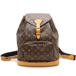 ［銀座店］LOUIS VUITTON LV ルイ・ヴィトン モンスリ GM M51135 ( 廃番 ) リュック・デイパック モノグラム ブラウン系 DH84156