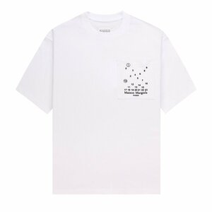 メゾンマルジェラ Maison Margiela tシャツ 半袖 白 メンズ レディース 胸ポケット ナンバリングロゴ おしゃれ 簡約 トップス ファッション