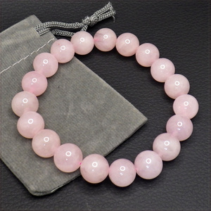 [BRACELET] Natural Rose Quartz ナチュラル パワーストーン φ10mm ローズ クォーツ 天然 紅水晶 伸縮 ブレスレット 【送料無料】