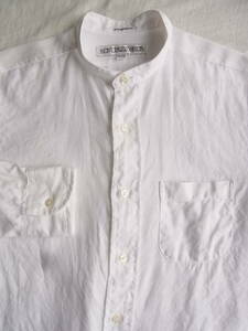 INDIVIDUALIZED SHIRTS 　インディビジュアライズド シャツ　リネン100%　バンドカラーシャツ　サイズ 14 1/2 - 32 MADE IN USA