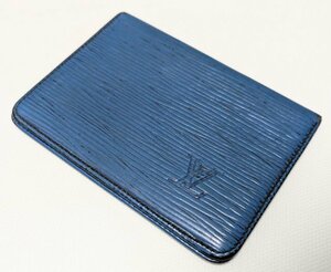 ■ルイヴィトン 定期入れ パスケース ２つ折り エピライン 青 ブルー BLUE LOUIS VUITTON■