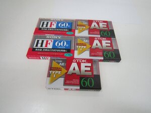 ♪カセットテープ　60分　5本　まとめ売り　未開封品　