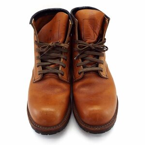 T3485【ジャンク品】RED WING/レッドウイング ベックマン 9022 ブーツ レザーシューズ ブラウン サイズ9D/27cm ソールに問題アリ