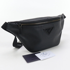 中古良品プラダPRADA ベルトバッグ レザー 2VL033 2DMF F000 ブラック ランク：A us-2 メンズ