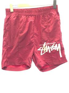 STUSSY◆ショートパンツ/XS/ナイロン/RED/212054//