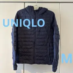 UNIQLO ウルトラライトダウン　パーカー　フード　M ネイビー　紺