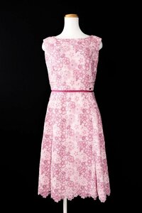 ★未使用2021★TOCCAトッカ/JULIAN DRESS総刺繍ドレスワンピース定価4.9万：4/ピンク系xw674