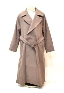 JUHA （ユハ） BELTED OVER COAT ベルテッド オーバー コート ベルト ロング BEIGE 4 MADE IN JAPAN