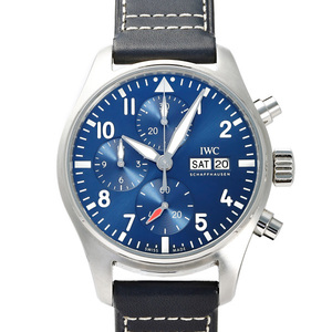 IWC パイロットウォッチ クロノグラフ 41 IW388101 ブルー文字盤 中古 腕時計 メンズ