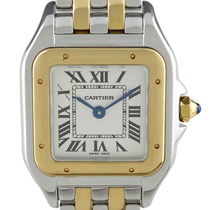 カルティエ CARTIER パンテール SM 2ロウ W2PN0006 腕時計 SS YG クォーツ シルバー レディース 【中古】