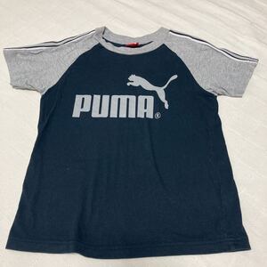 キッズ　Tシャツ PUMA プーマ 半袖Tシャツ 130 綿100% グレー　ブラック