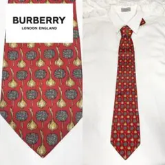 【美品】 Burberry ヴィンテージ ネクタイ 植物柄