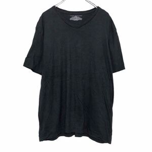 TOMYHILFIGER 半袖 無地 Tシャツ XL ブラック トミーヒルフィガー Vネック 古着卸 アメリカ仕入 a508-5013