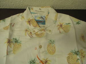 新品TOMMY BAHAMA トミーバハマ シルクアロハシャツ 38157 USAサイズM小さめ CO