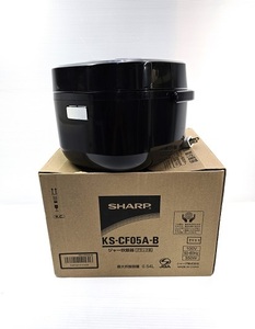 【中古品】 シャープ SHARP マイコン式 炊飯器 炊飯ジャー 3合炊き KS-CF05A 2018年製 ブラック ○YR-17494○