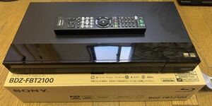 美品 2022年8月29日購入 SONY 4Kチューナー内蔵Ultra HD ブルーレイ/DVDレコーダー BDZ-FBT2100 ヤマダ5年保証付き