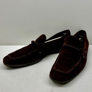 【中古】TODS トッズ スウェード ローファー サイズ9　約28㎝ ブラウン メンズ