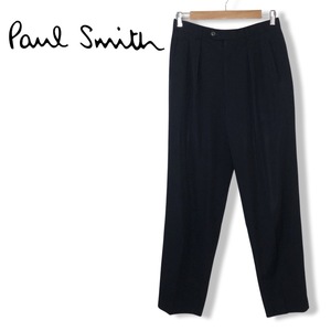 ★paul smith ポールスミス LONDON★メンズ 2タック スラックス スーツパンツ パンツ ボトムス ネイビー size L 管:C:04