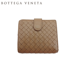 ボッテガ ヴェネタ 二つ折り 財布 ラウンドファスナー レディース メンズ 121059 イントレチャート BOTTEGA VENETA 中古