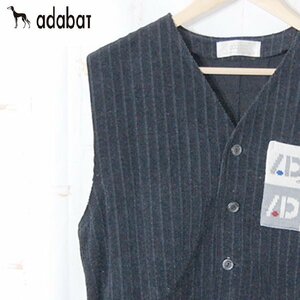 アダバット adabat■コーデュロイ×ニットベスト■■ブラック ※NK3419285