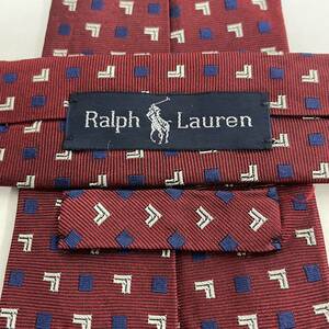 RALPH LAUREN（ ラルフローレン） ワインレッド四角ネクタイ