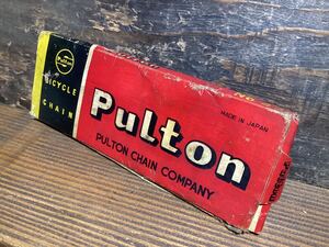 昭和レトロ 【 Pulton 】 プルトン チェーン 1/2×1/8×110 新品 経年保管品 検) 当時物 実用車 運搬車 仙台自転車 戦前戦後