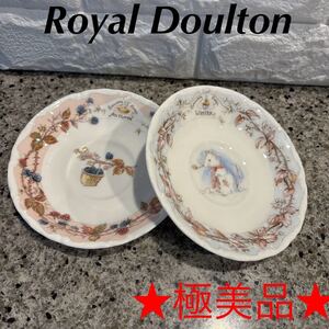 【未使用】ロイヤルドルトン Royal Doulton★秋と冬★ソーサー プレート アンティーク 洋食器