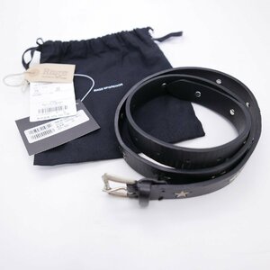 Rags McGREGOR ラグスマックレガー NARROW STUDS LEATHER BELT 星スタッズ レザーベルト 黒BLACK 32 211546602