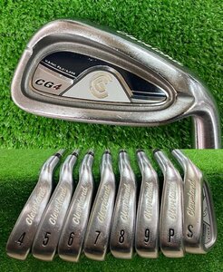 1▲683　中古アイアンセット【クリーブランド/CG4】4I-9I,PW,SW 8本　TRUE TEMPERフレックス：R/S　【札幌市・店頭引取OK】