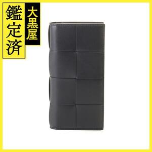 BOTTEGAVENETA　ボッテガ・ヴェネタ　カセット　スリムロングウォレット　679844　ネイビー　レザー【430】 2148103698446