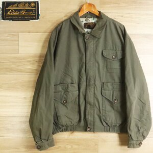 K7S/O1.6-5　80s~　ビンテージ　Eddie Bauer　エディーバウアー　フィッシングジャケット　コットン　ジャンパー　ブルゾン　XL　古着