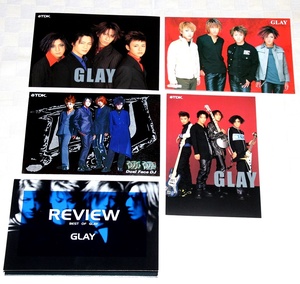 GLAYポストカード 4枚+8枚セット　非売品　TDK、CDデータ、REVIEWポストカードブック　非売品　 中古品