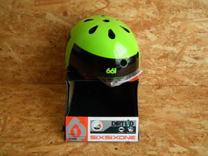 SIXSIXONE(661) DIRT LID ヘルメット OSサイズ LIME GREEN (DJ ダートジャンプ スケートボード BMX アクションスポーツ)