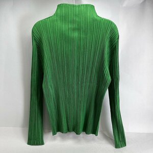 PLEATS PLEASE プリーツプリーズ ISSEY MIYAKE イッセイミヤケ トップス グリーン レディース サイズ3 中古良品[03-4080