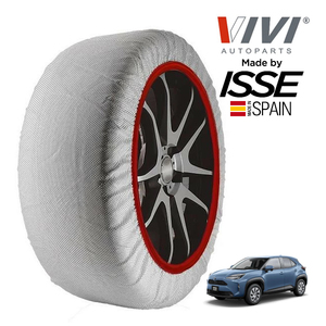 VIVI正規品 ISSE製造 トヨタ ヤリスクロスハイブリット MXPJ10 205/65R16 215/50R18 フロント スノーソックス 布製 タイヤ チェーン 非金属