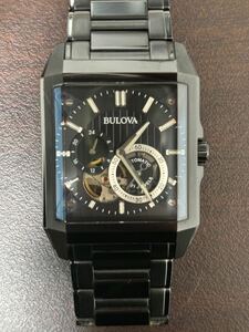 稼働品 日差抜群 bulova 98A180 自動巻　スケルトン　オープンハート ブローバ automatic Open Heart skeleton