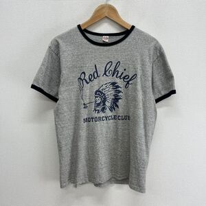 THE FLAT HEAD フラットヘッド Red Chief リンガーTシャツ 半袖 プリント 40 10121888