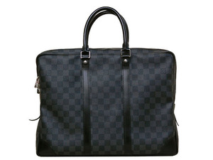 【中古】LOUIS VUITTON ルイヴィトン　ポルトドキュマン　ボワヤージュ　N41125　ダミエ・グラフィット　黒系　ブリーフケース