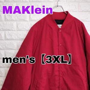 B256【M.A.Klein】ブルゾン 中綿ジャケット【メンズ3XL】レッド