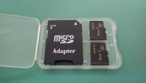 ★売切 中古　美品　2枚　microSDカード 16GB×2枚　ケース付　クイックフォーマット済　SDカードとしても可能　定形84円発送