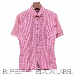 Burberry, Black Label, バーバリー, ブラックレーベル, 半袖シャツ ,チェック ,古着, 三陽商会