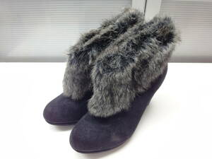 送料込◎NUOVO collection by Hawkins/ヌオーヴォ■L(24.0cm)■ANKLE FUR アンクルファーブーティー NE80086■ブラック■#20706MK365_7